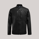 Thunder Storm Black Biker Leather Jacket