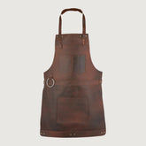 The Northumberland Dark Brown Leather Apron