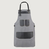 The Oxfordshire Grey Canvas Apron With Black Pocket Apron