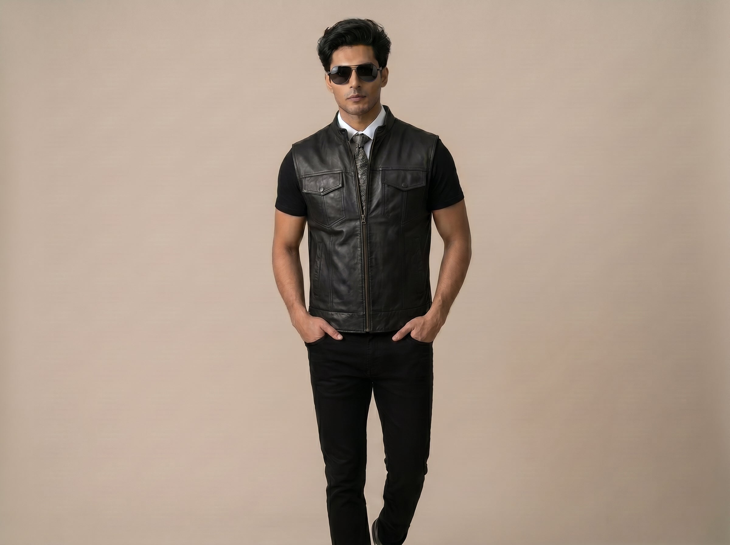 Men's Leather Vests
