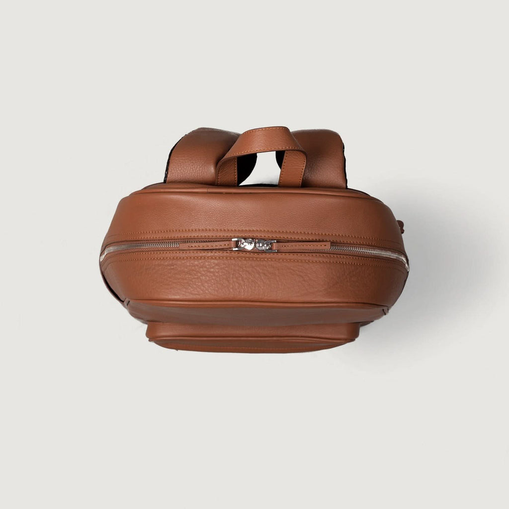 The Philos Brown Leather Backpack