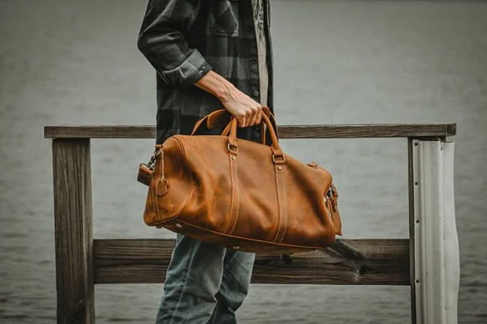 The Dagny Weekender Large Leather Duffle Bag
