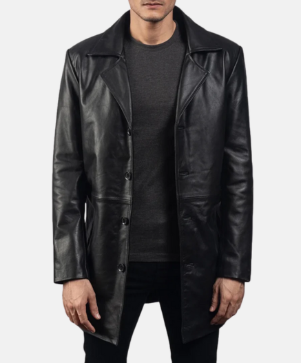 Classmith Black Leather Coat
