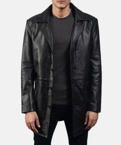 Classmith Black Leather Coat