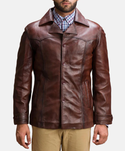 Vincent Alley Brown Leather Jacket