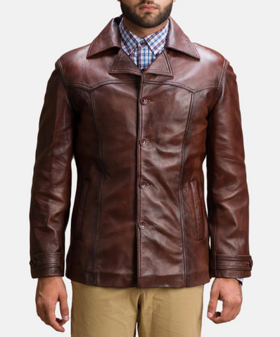 Vincent Alley Brown Leather Jacket