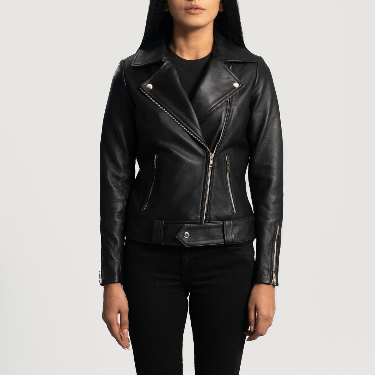 The Noir Curve Women’s Zipper Jacket