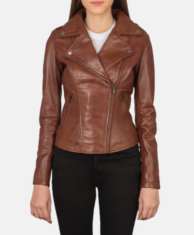 Flashback Brown Leather Biker Jacket
