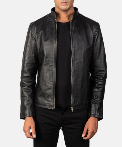 Alex Black Leather Biker Jacket