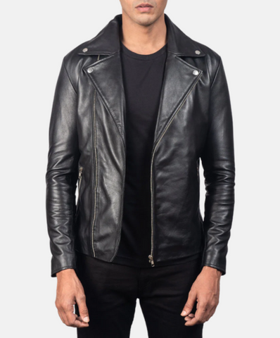 Noah Brown Leather Biker Jacket