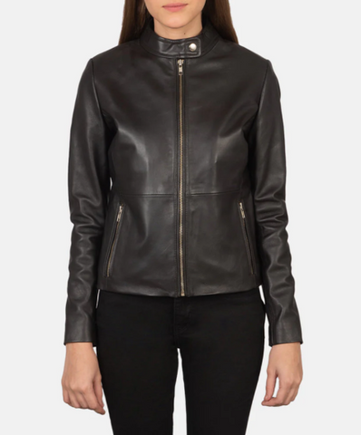 Rave Brown Leather Biker Jacket