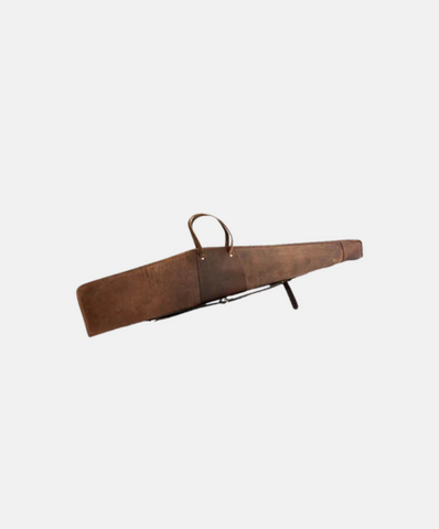 Scoped Leather Rifle Case Distressed Brown