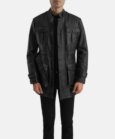 Dolf Black Leather Jacket