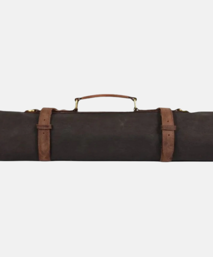 Tourbon Leather Knife Roll - Dark Brown