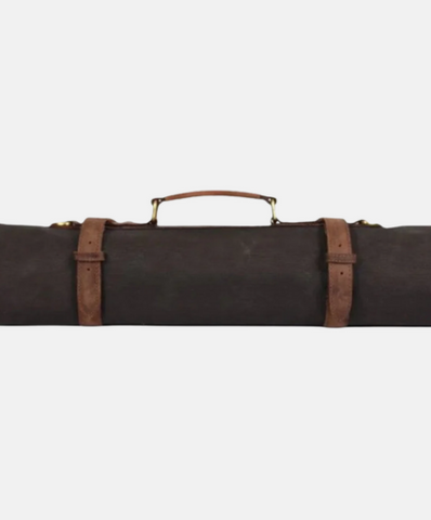 Tourbon Leather Knife Roll - Dark Brown