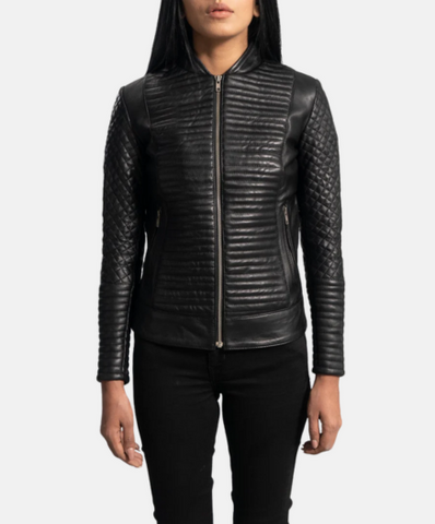 Cityscape Black Leather Biker Jacket
