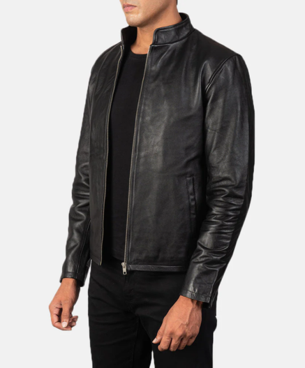 Alex Black Leather Biker Jacket