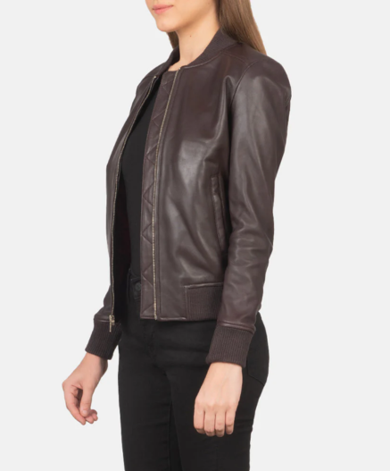 Bliss Brown Suede Bomber Jacket