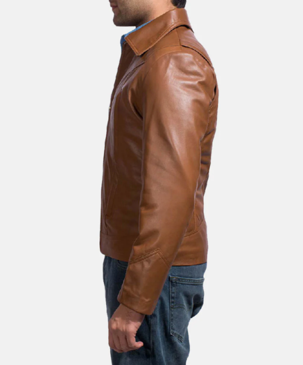 Old School Brown Leather Jacket