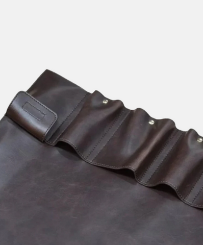 Tuscania Genuine Leather Knife Roll 10 Pockets