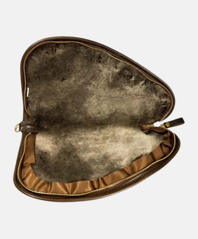 Shearling Lining Leather Pistol Pad