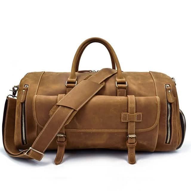 The Bard Weekender Handmade Leather Duffle Bag