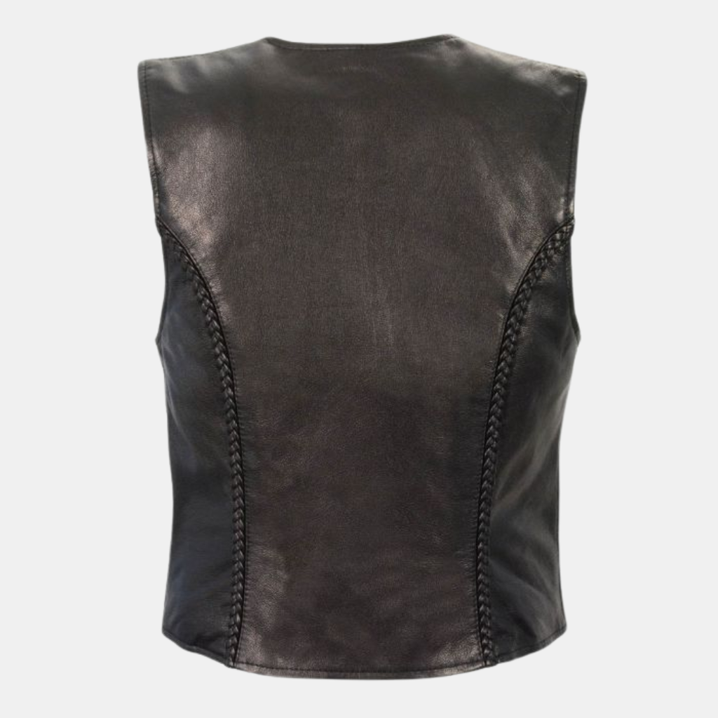 Zipper Front Braided Vest