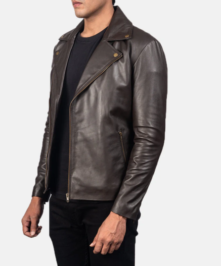 Noah Black Leather Biker Jacket