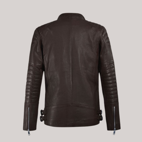 Shotgun Brown Moto Leather Jacket