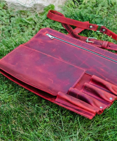 Kitchen Accessories Leather Chef Knife Roll