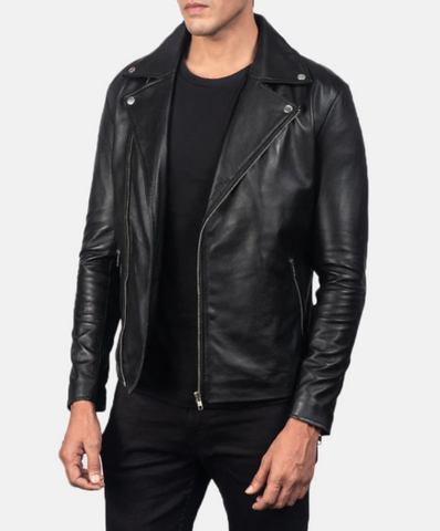 Noah Brown Leather Biker Jacket