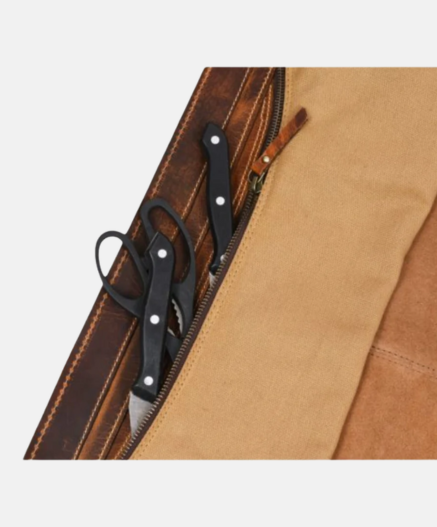 Magnetic Leather Knife Roll