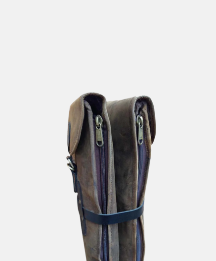 Distressed Brown Double Leather Shotgun Slip, Gift for Hunters