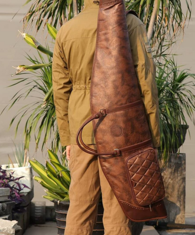 Brass Zippers Waxed Canvas Shotgun Case