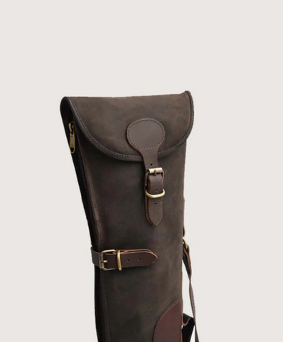 Leather Shotgun Slip Case Waxed Brown