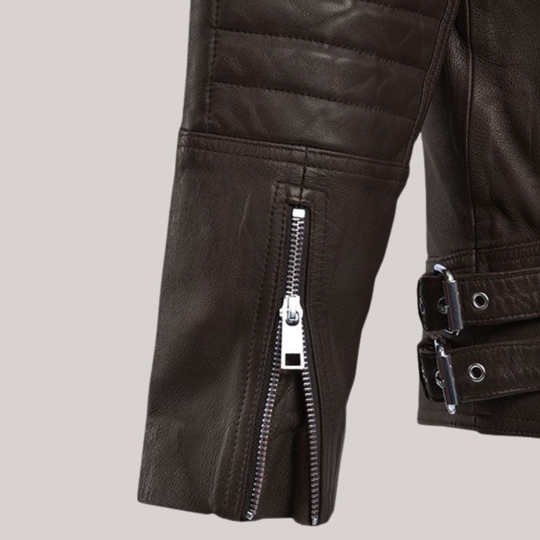 Shotgun Brown Moto Leather Jacket