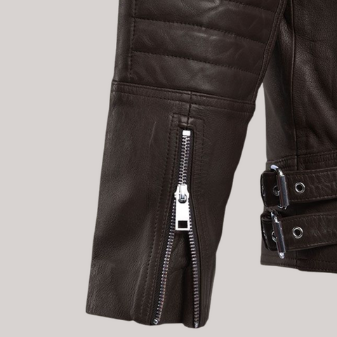Shotgun Brown Moto Leather Jacket