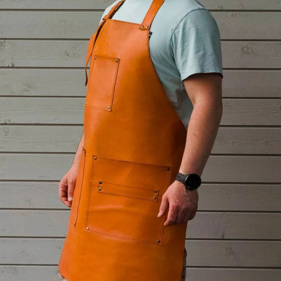 Light Brown Leather Apron