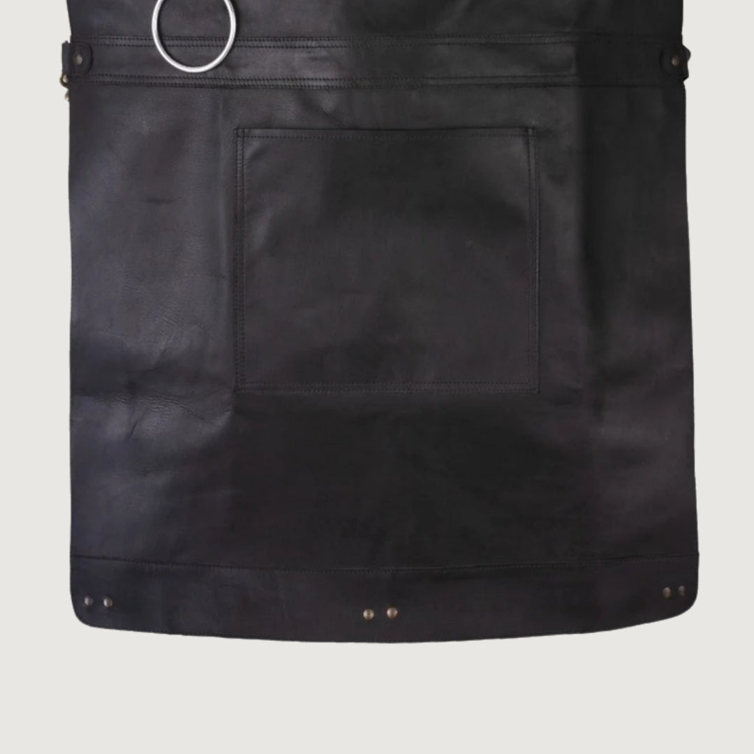 The Riding of Yorkshire Full Grain Black Apron