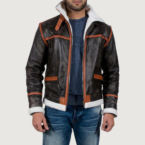 Alpine Brown Fur Leather Jacket