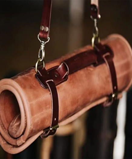 Waxed Canvas and Leather Chef Knife Roll