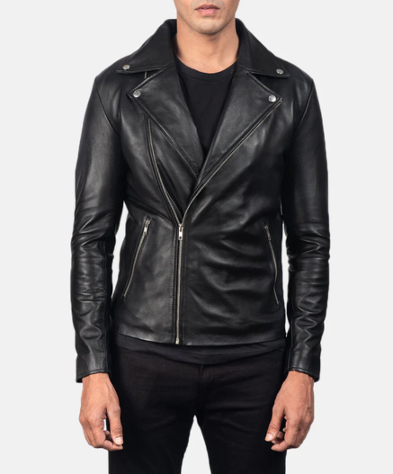 Noah Brown Leather Biker Jacket
