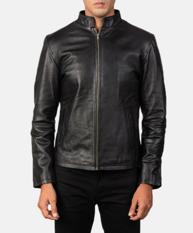 Alex Black Leather Biker Jacket
