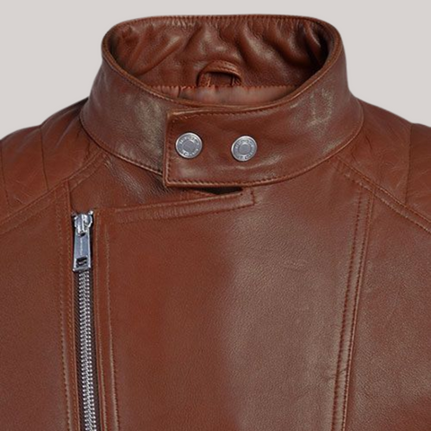Shotgun Tan Moto Leather Jacket