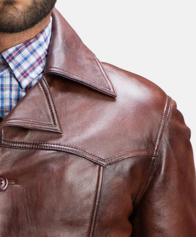Vincent Alley Brown Leather Jacket
