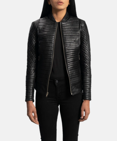 Cityscape Black Leather Biker Jacket