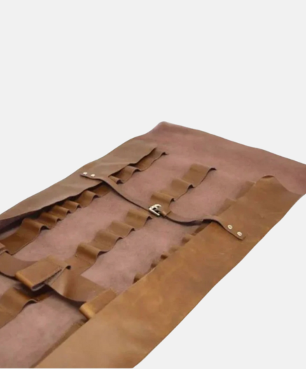 Heavy Duty Leather Chef Knife Roll