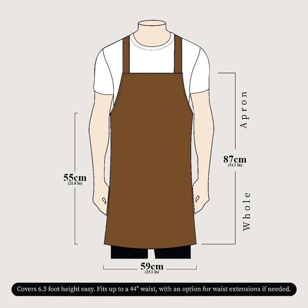 The Devon Cognac Brown Full Grain Leather Crossbody Apron