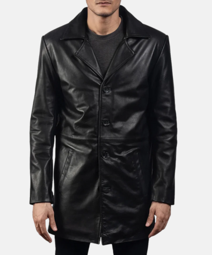 Classmith Black Leather Coat