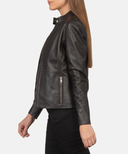 Rave Brown Leather Biker Jacket